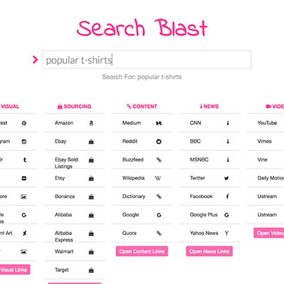 Save hours of time in research. Searchblast is free!